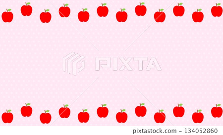 Cute and simple frame background of apples 134052860