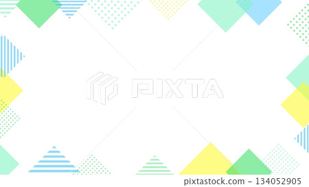 Colorful square pop and cute frame background 134052905