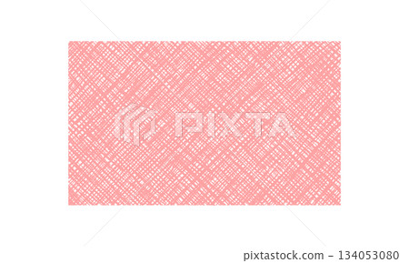 Pink pastel scribble crayon rectangle background with rough texture and a fluid pattern. This frame gives a graphic element for text or creative concepts, ideal for modern visual use. 134053080