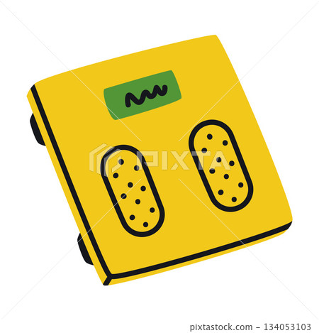 Weight as Sport Equipment and Supply Colorful Element Vector Illustration 134053103