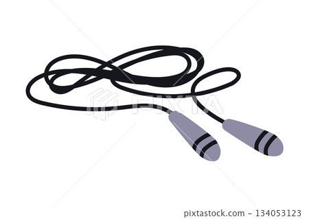 Skipping Rope as Sport Equipment and Supply Colorful Element Vector Illustration Skipping Rope as Sport Equipment and Supply Colorful Element Vector Illustration 134053123