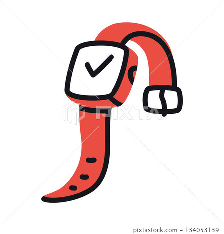 Wrist Watch as Sport Equipment and Supply Colorful Element Vector Illustration Wrist Watch as Sport Equipment and Supply Colorful Element Vector Illustration 134053139