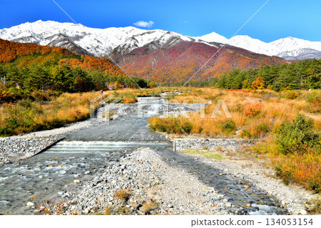 平川河道工程：白馬奧林匹克橋 / 從平川河上游眺望（長野縣白馬村）[2025年11月] 134053154