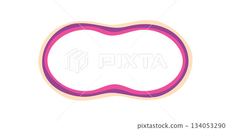 Groovy wavy retro abstract frame shape with a bold outline and soft border. Funky y2k graphic frame adds a cool retro touch to creative backgrounds and modern projects. Groovy wavy retro abstract frame shape with a bold outline and soft border. Funky y2k graphic frame adds a cool retro touch to creative backgrounds and modern projects. 134053290