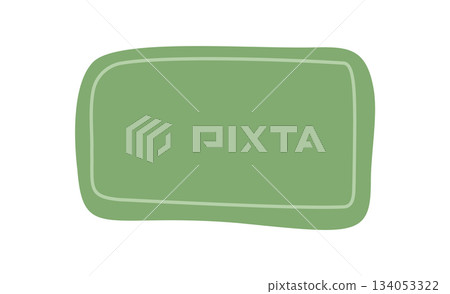 Hand drawn organic squiggle frame forms a unique quote rectangle. This green background serves as a memo or comment textbox, ideal for message highlights with playful outline style in modern design Hand drawn organic squiggle frame forms a unique quote rectangle. This green background serves as a memo or comment textbox, ideal for message highlights with playful outline style in modern design 134053322