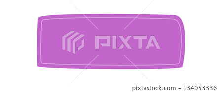 Hand drawn organic rectangle form with sticker badge label style in bright color. Abstract blob template as tag shape, modern background for versatile text or creative template use. 134053336