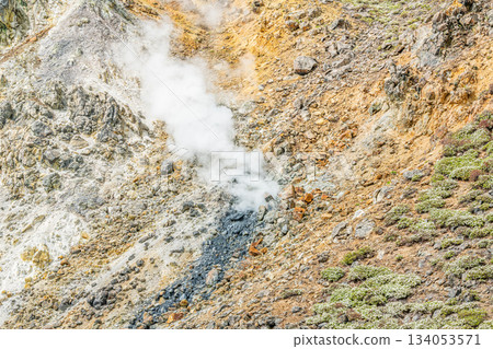 Steam erupting from the ground Steam erupting from the ground 134053571