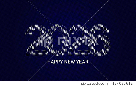 2026 Happy New Year Text Design with Modern Line Art Typography 2026 Happy New Year Text Design with Modern Line Art Typography 134053612