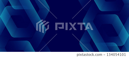 Modern medical or health care scientific abstract background with hexagons. Geometric stripe line art design for poster, brochure, cover, banner, header, website, presentation template 134054101