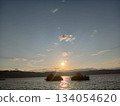 Sky and lake 134054620