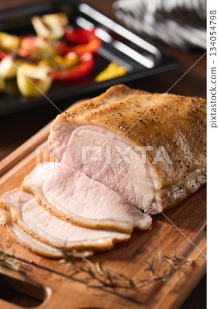Sliced roast pork Sliced roast pork 134054798