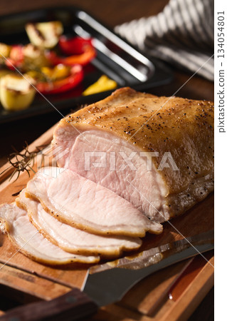 切片烤豬肉 134054801