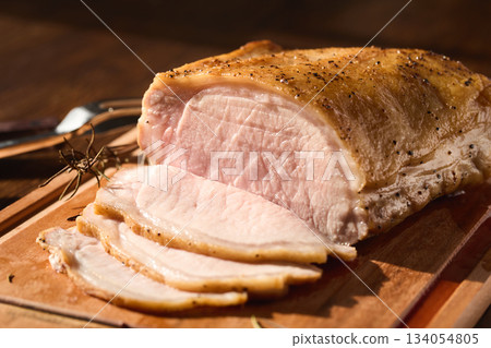 Sliced roast pork Sliced roast pork 134054805