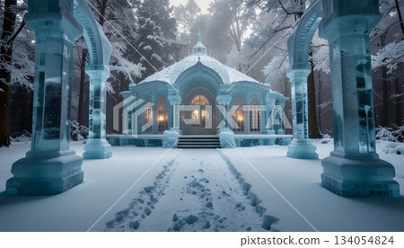 隆冬時節的教堂 隆冬時節的教堂 134054824