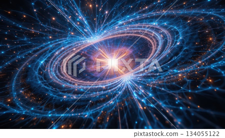 Intense Magnetic Field Lines Radiating from a Bright Central Core 134055122