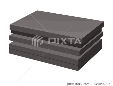 Building material. Sheets of special plates. Cartoon supplies for buildings works. Construction concept. Illustration can be used for construction sites or illustrate renovation works 134056006