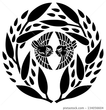 This is the family crest of the Yagyu family. This is the family crest of the Yagyu family. 134056604