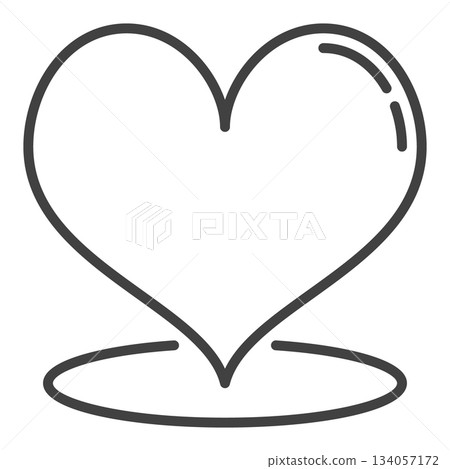 Big Heart vector affection minimal outline icon or sign 134057172