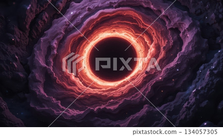 Raging Cosmic Vortex or Black Hole Surrounded by Swirling Nebula 134057305