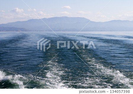Lake Biwa seen from the ferry 134057398
