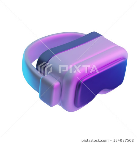 Virtual reality glasses 3D plastic style vector icon, video game interactive vr headset mask glasses gaming simulator Virtual reality glasses 3D plastic style vector icon, video game interactive vr headset mask glasses gaming simulator 134057508