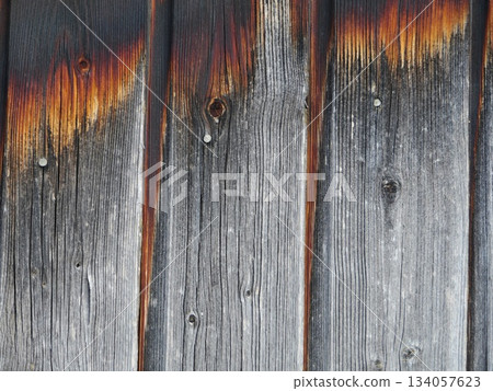 Wooden surface with a lot of texture and a rustic appearance Wooden surface with a lot of texture and a rustic appearance 134057623