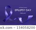 International Epilepsy Day Purple Ribbon Awareness 134058200