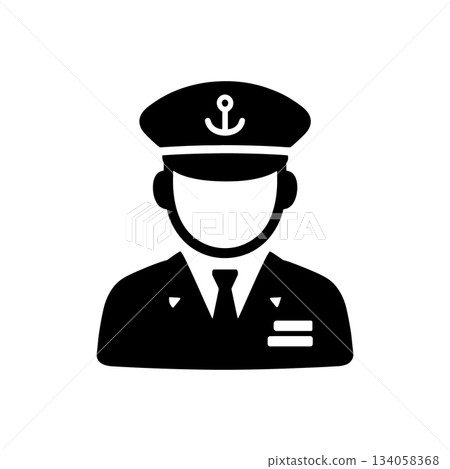 Ship Captain Officer Uniform Icon Ship Captain Officer Uniform Icon 134058368