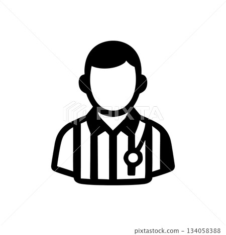 Game Referee Whistle Uniform Icon Game Referee Whistle Uniform Icon 134058388