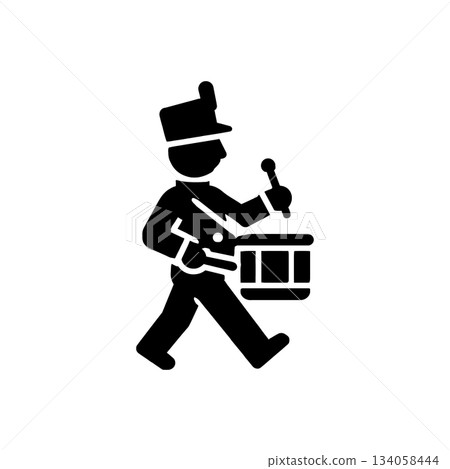 Marching Band Drummer Icon 134058444