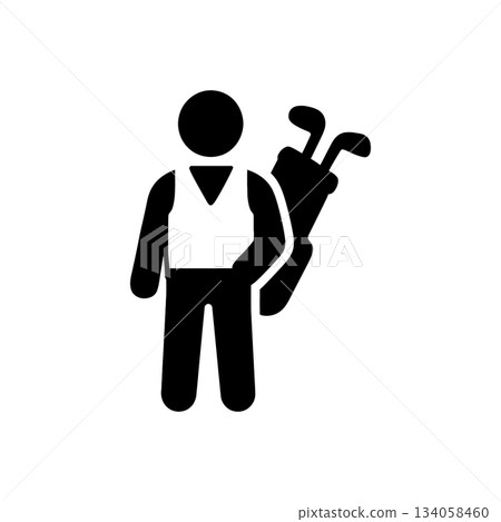 Golf Course Player Golfer Icon 134058460