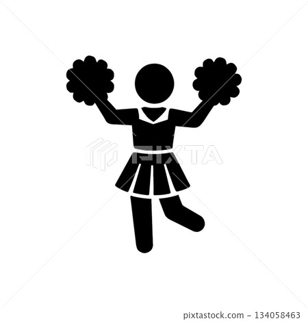 High School Cheerleader Dance Icon 134058463