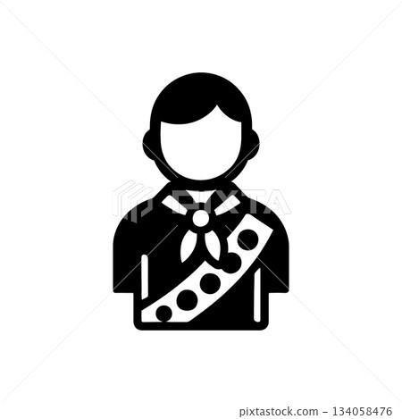 Youth Scout Camp Uniform Icon 134058476