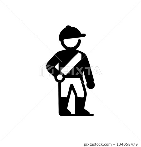 Horse Racing Jockey Rider Icon 134058479