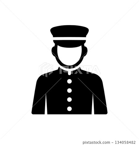 Chauffeur Driver Uniform Hat Icon 134058482