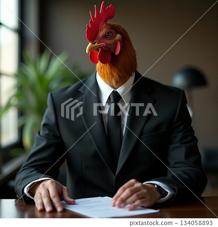 AI generated Selfassured individual confidently positioned amid work setting with bright AI generated Selfassured individual confidently positioned amid work setting with bright 134058893