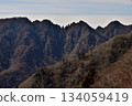 Mount Echizen in the Aitaka Mountains: The mountain ridges of Mount Nokogiri and Mount Yobuko seen from the Mount Nokogiri Observatory 134059419