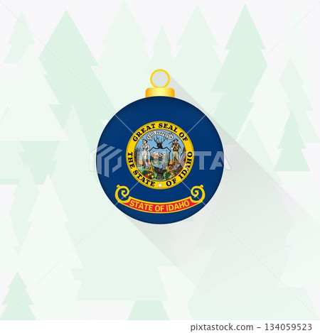 Idaho State Flag Christmas Decoration. Idaho State Flag Christmas Decoration. 134059523