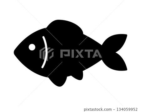 Monotone fish icon 134059952