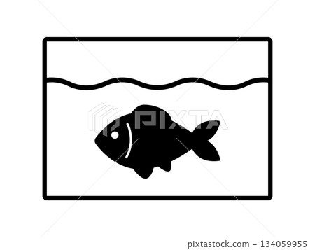 Tropical fish icon monotone 134059955