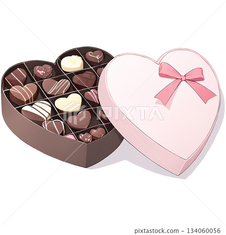 Valentine's Day Heart-Shaped Chocolate Assortment Gift Box 134060056