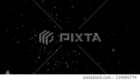 Falling snowflakes isolated on black background. Winter snow overlay texture for VFX, compositing, motion graphics and atmospheric effects Falling snowflakes isolated on black background. Winter snow overlay texture for VFX, compositing, motion graphics and atmospheric effects 134060774