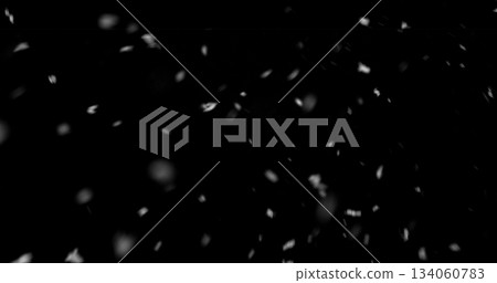 Falling snowflakes isolated on black background. Winter snow overlay texture for VFX, compositing, motion graphics and atmospheric effects Falling snowflakes isolated on black background. Winter snow overlay texture for VFX, compositing, motion graphics and atmospheric effects 134060783