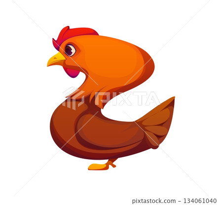 Letter Z as a chicken bird cartoon character, agriculture typeface, farm font, harvest type, funny English alphabet. Vector funny and cute abc for children education, early learning and fun games Letter Z as a chicken bird cartoon character, agriculture typeface, farm font, harvest type, funny English alphabet. Vector funny and cute abc for children education, early learning and fun games 134061040