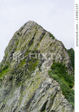 從北阿爾卑斯山脈大桐人步道上的阿澤坳眺望長谷川峰 134061337