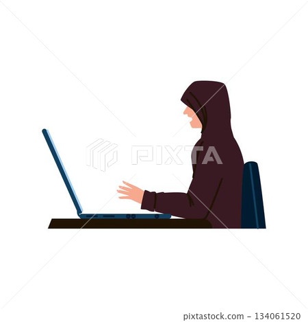 Hacker in hoodie using laptop for cybercrime and data breach Hacker in hoodie using laptop for cybercrime and data breach 134061520