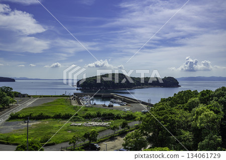 Minamata Bay, Koijima Island and Myojin Fishing Port, Minamata City, Kumamoto Prefecture 134061729