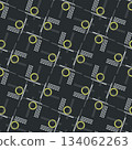 Textile motif seamless pattern. Abstract line shape geometric motif basic pattern continuous background. Man shirt all over print block.  134062263