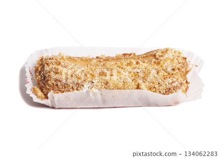 Delicious eclairs isolated on white 134062283