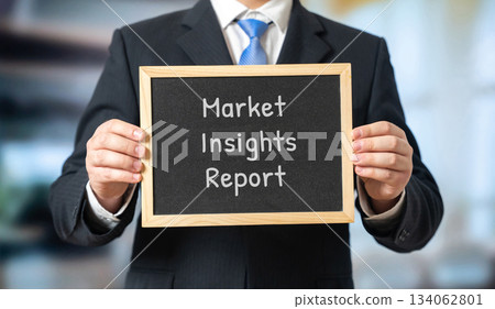 Market insights report concept. Detailed analysis that provides information about market trends, customer behavior, competitors, and industry performance to support business decisions. Board in hands Market insights report concept. Detailed analysis that provides information about market trends, customer behavior, competitors, and industry performance to support business decisions. Board in hands 134062801